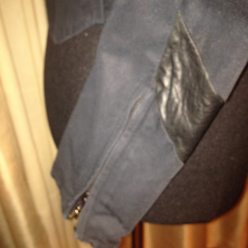 Rag & Bones Leather Mixed Media Military Jacket - Picture 10 of 12